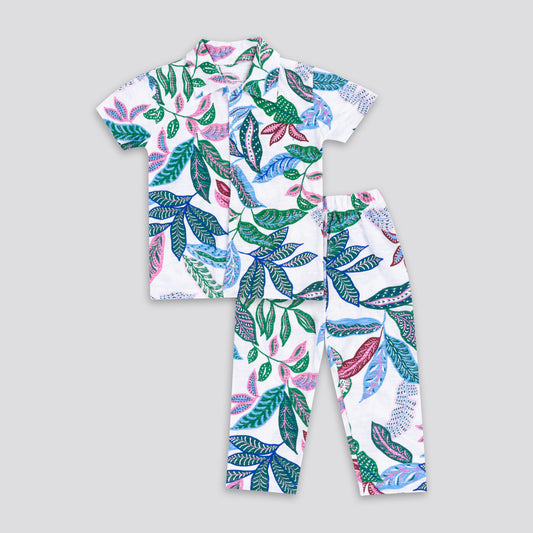 Cotton Printed Unisex Night Suit Set For Kids Little Smart